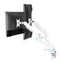 Tooq DB4132TNR-W Soporte de Mesa para 2 Monitores Blanco